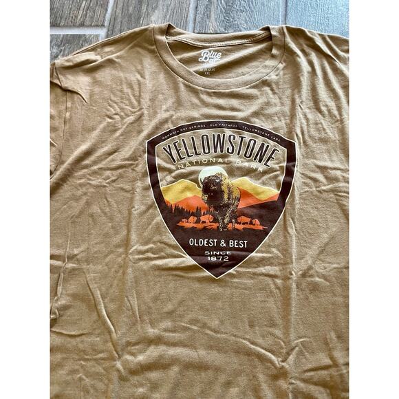 Yellowstone National Park Men's Brown Oldest & Best 1872 T-Shirt - XXL - Picture 2 of 3
